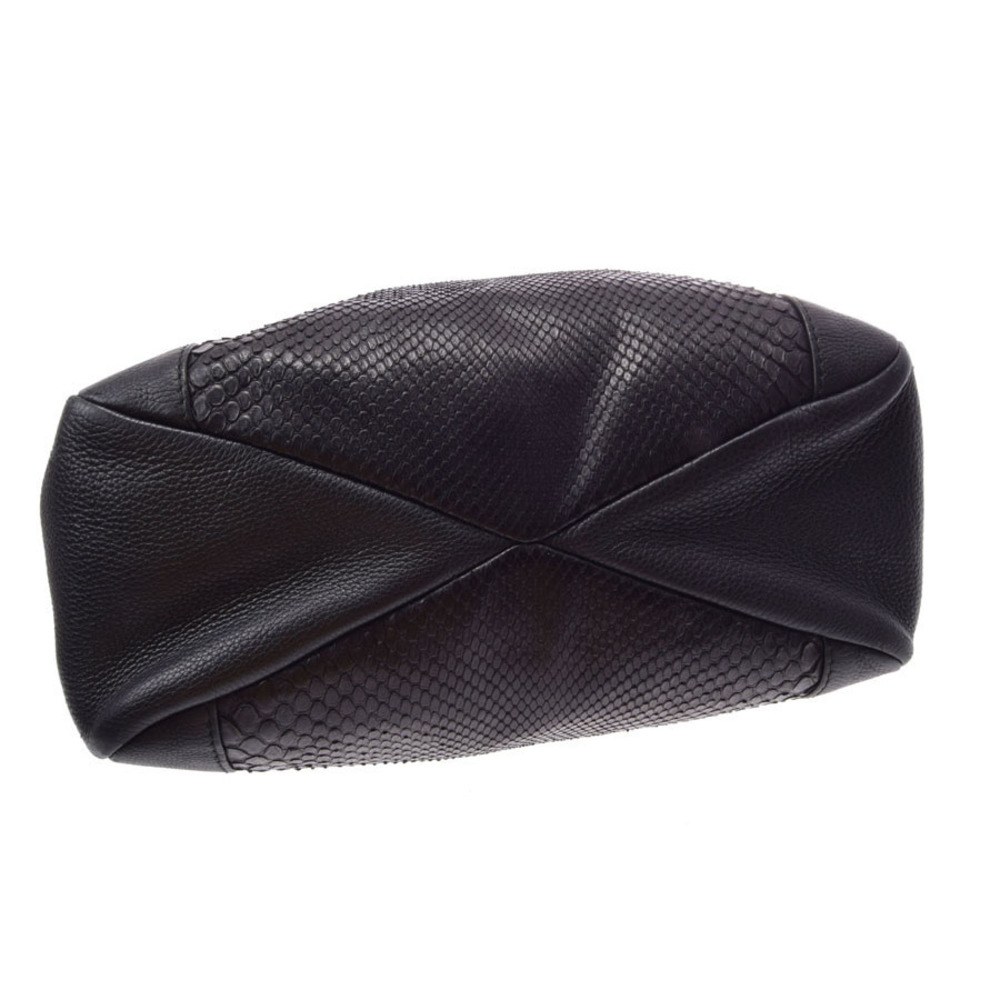Gucci Tote Python Bag Black Leather - image 5